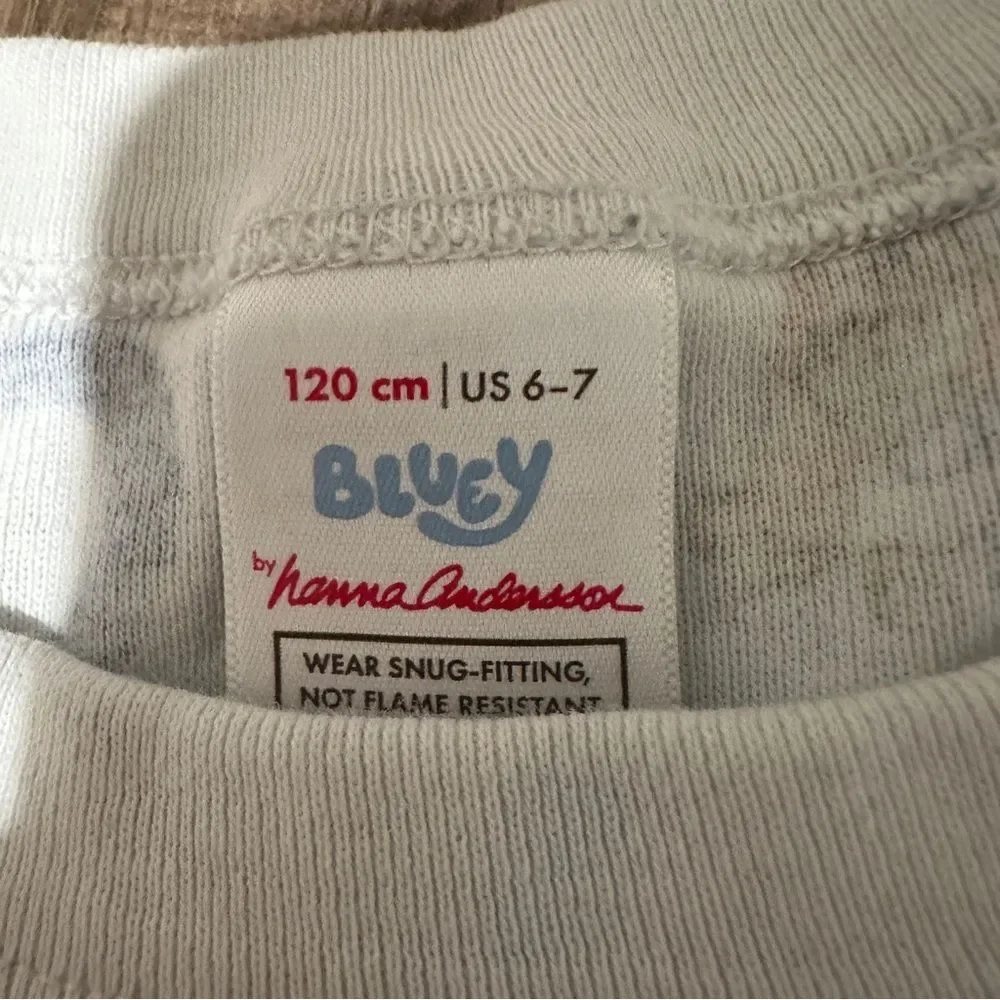 Hanna Andersson Bluey Kids Pajama Set 6-7 organic cotton